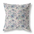 Palacedesigns 26 in. Roses Indoor & Outdoor Throw Pillow Green Blue & Pink PA3097602